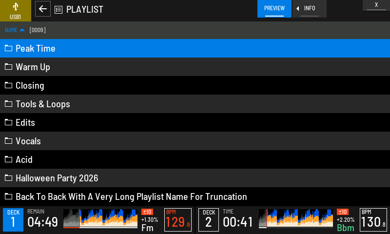 Playlist folders