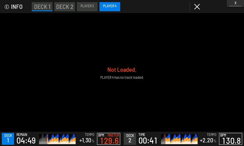 A LINK player with no track loaded