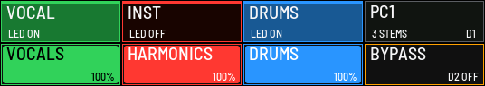 Three stems with feedback
