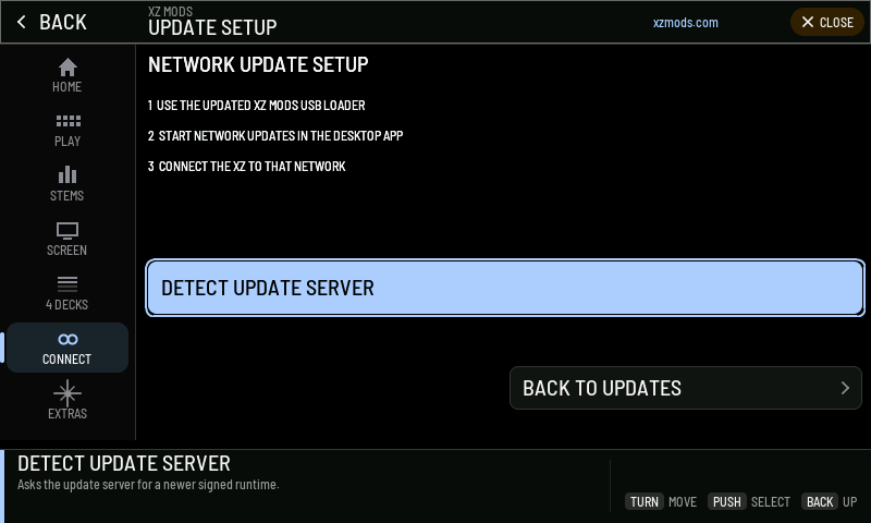 The three things the player needs before it can update over the network.