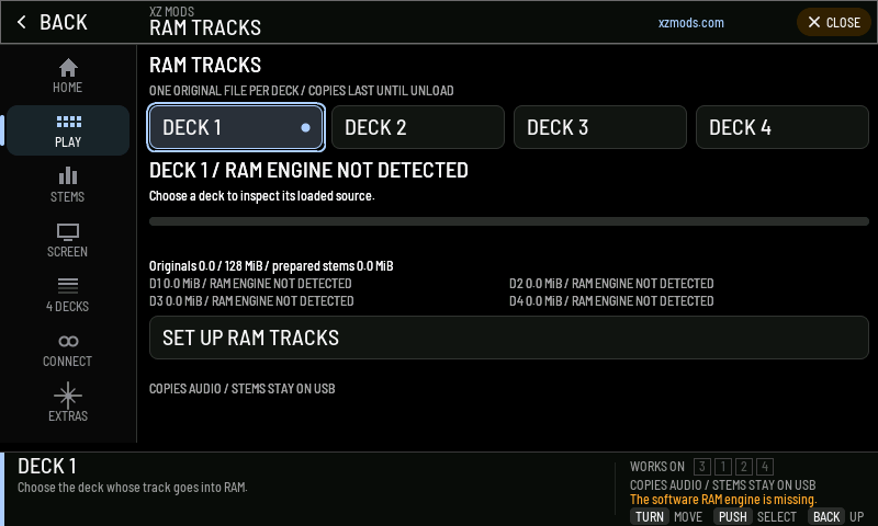 Deck 1 on a USB loader without the RAM engine.