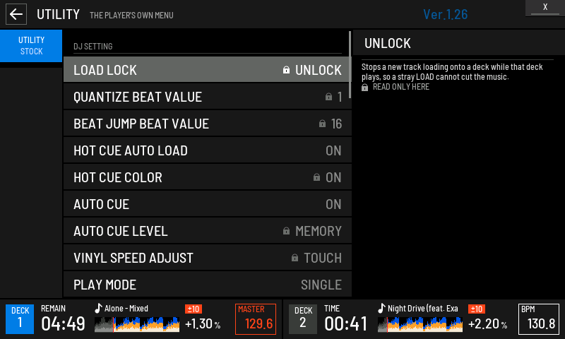 UTILITY in MODERN, open on its first setting.