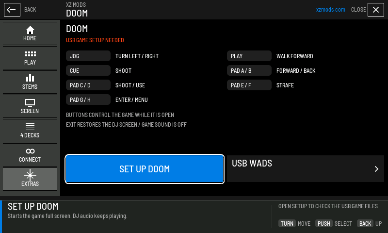 The Doom page before its game files have been checked.