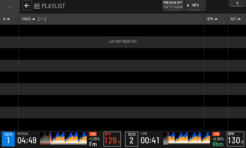 PLAYLIST before it has been read