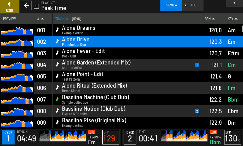 A playlist's tracks