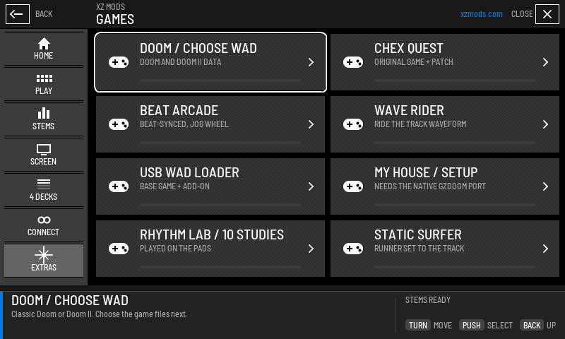 Every game, plus USB WAD LOADER and MY HOUSE / SETUP.