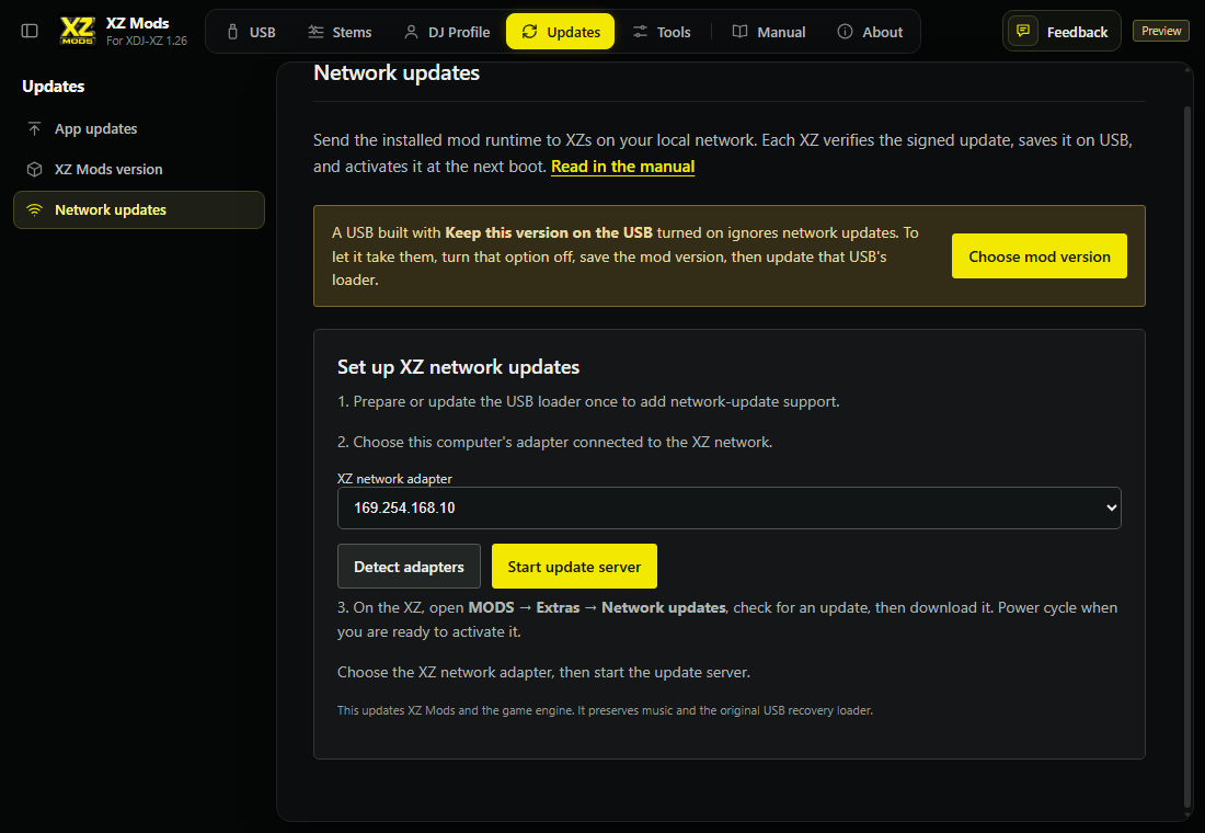 The update server, before it starts.